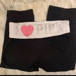 Pink crop yoga pants size M